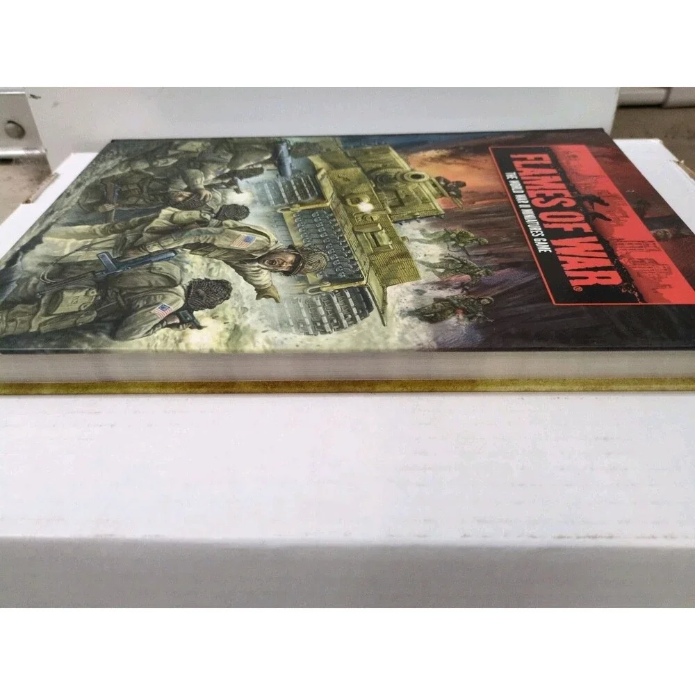 Lot Of (2) Flames Of War World War II Hardcover And Softcover Rulebooks
